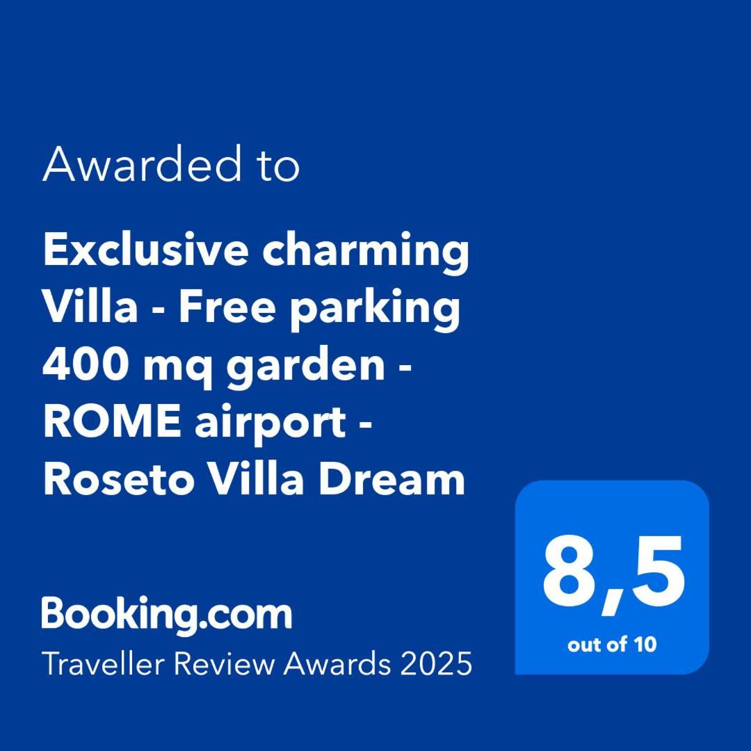 Exclusive Charming Villa - Free Parking 400 Mq Garden - Rome Airport - Roseto Villa Dream フレジェネ エクステリア 写真